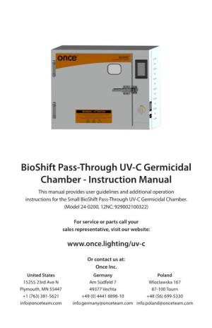 Bioshift Pass-Through UV-C Germicidal Chamber