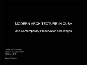 Modern Architecture in Cuba