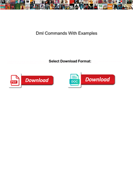 Dml Commands with Examples