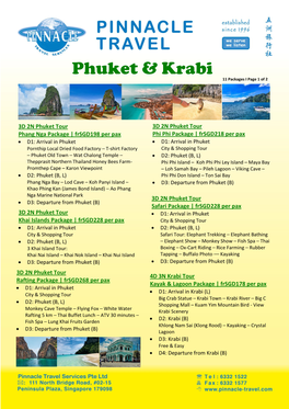 Phuket + Krabi Tour Package