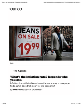 What's the Inflation Rate? Depends Who You Ask. Inflation Doesn't Hit All Americans the Same Way, a New Paper Finds