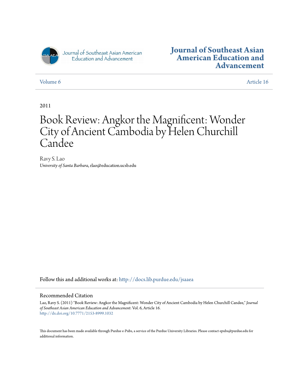 Wonder City of Ancient Cambodia by Helen Churchill Candee Ravy S