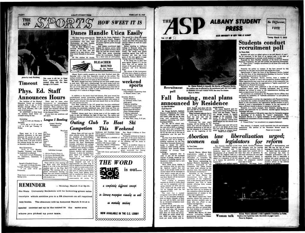 Albany Student Press 1969-03-04