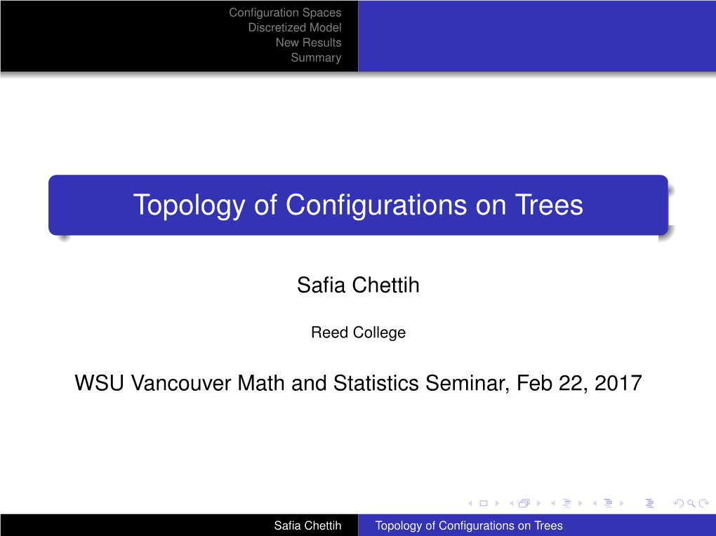 Topology of Configurations on Trees