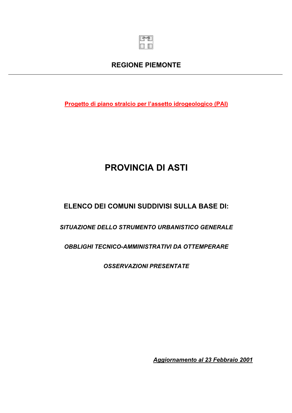 Provincia Di Asti