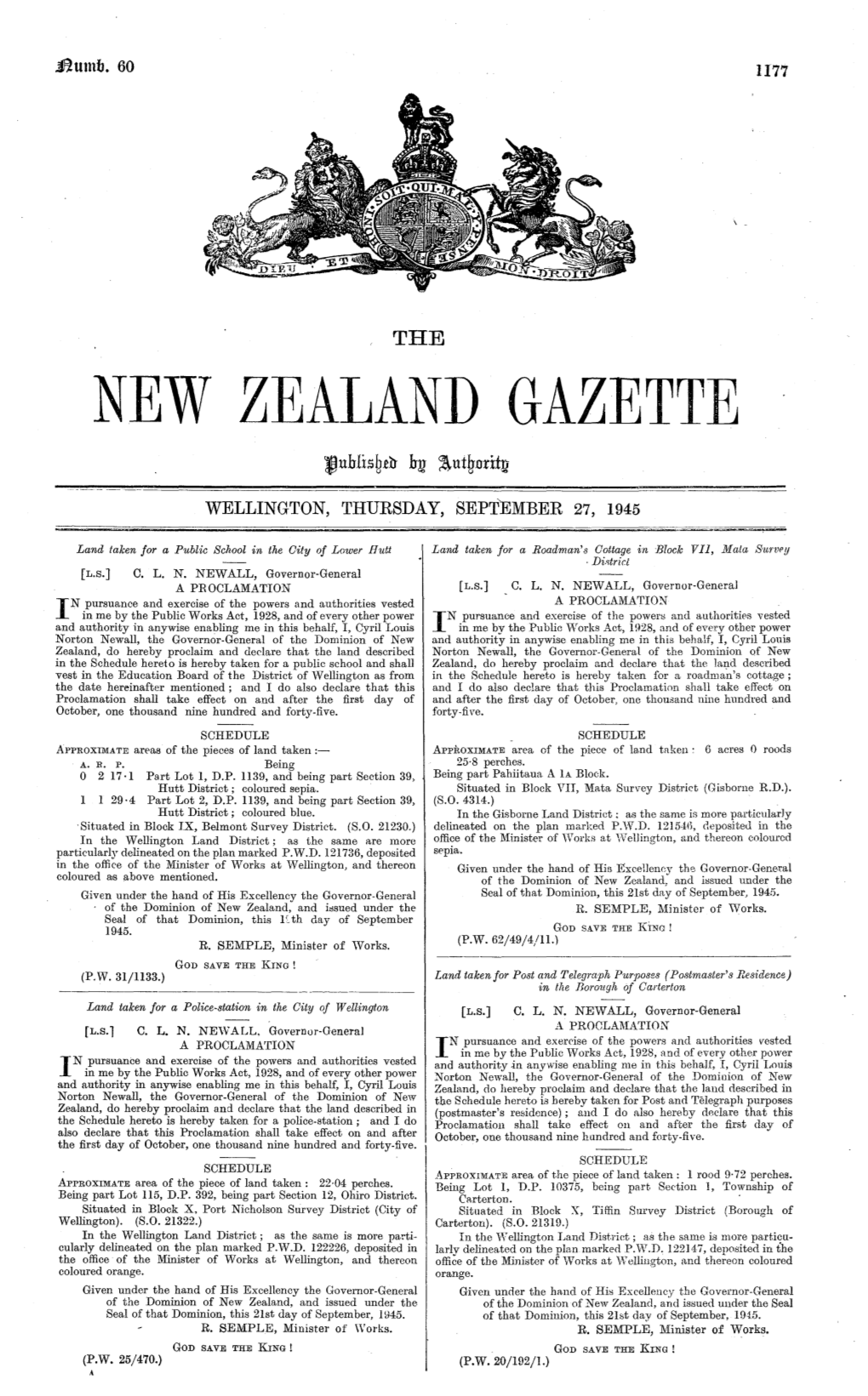 New Zealand Gazette