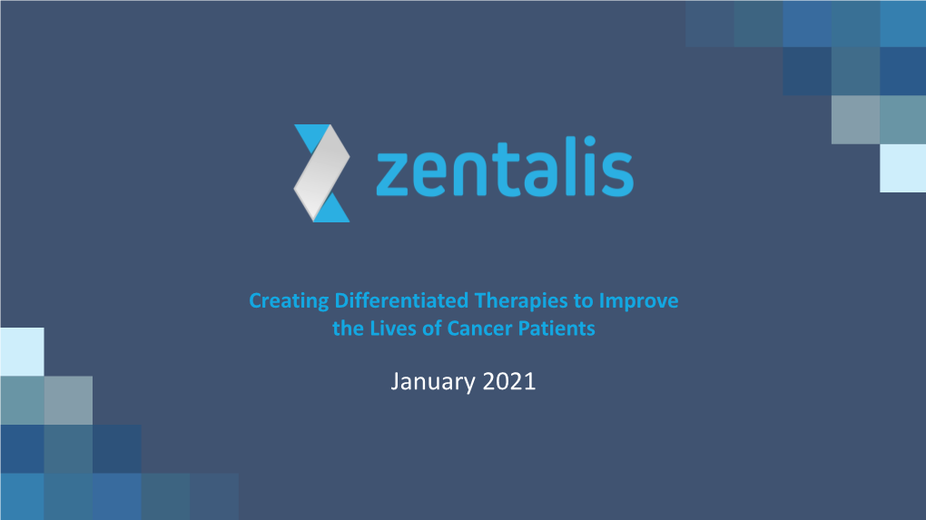 January 2021 Forward-Looking Statements and Disclaimer