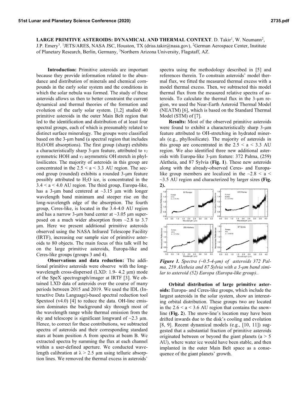 Large Primitive Asteroids, Europa-Like and Ceres-Like Groups (Groups 3 and 4)