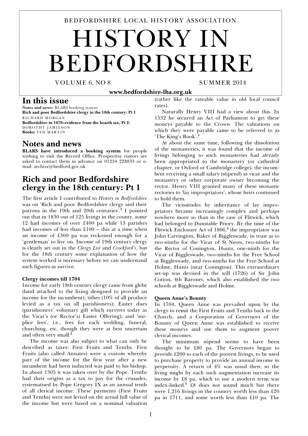 History in Bedfordshire