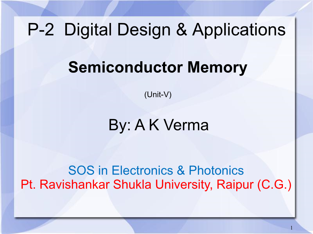 Random Access Memory (RAM)