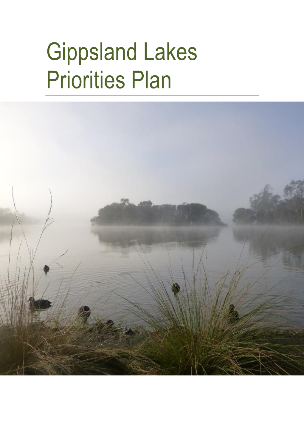 Gippsland Lakes Priorities Plan