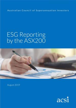 ESG Reporting by the ASX200
