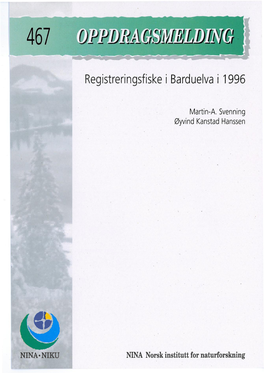 Registreringsfiske I Barduelva I 1996
