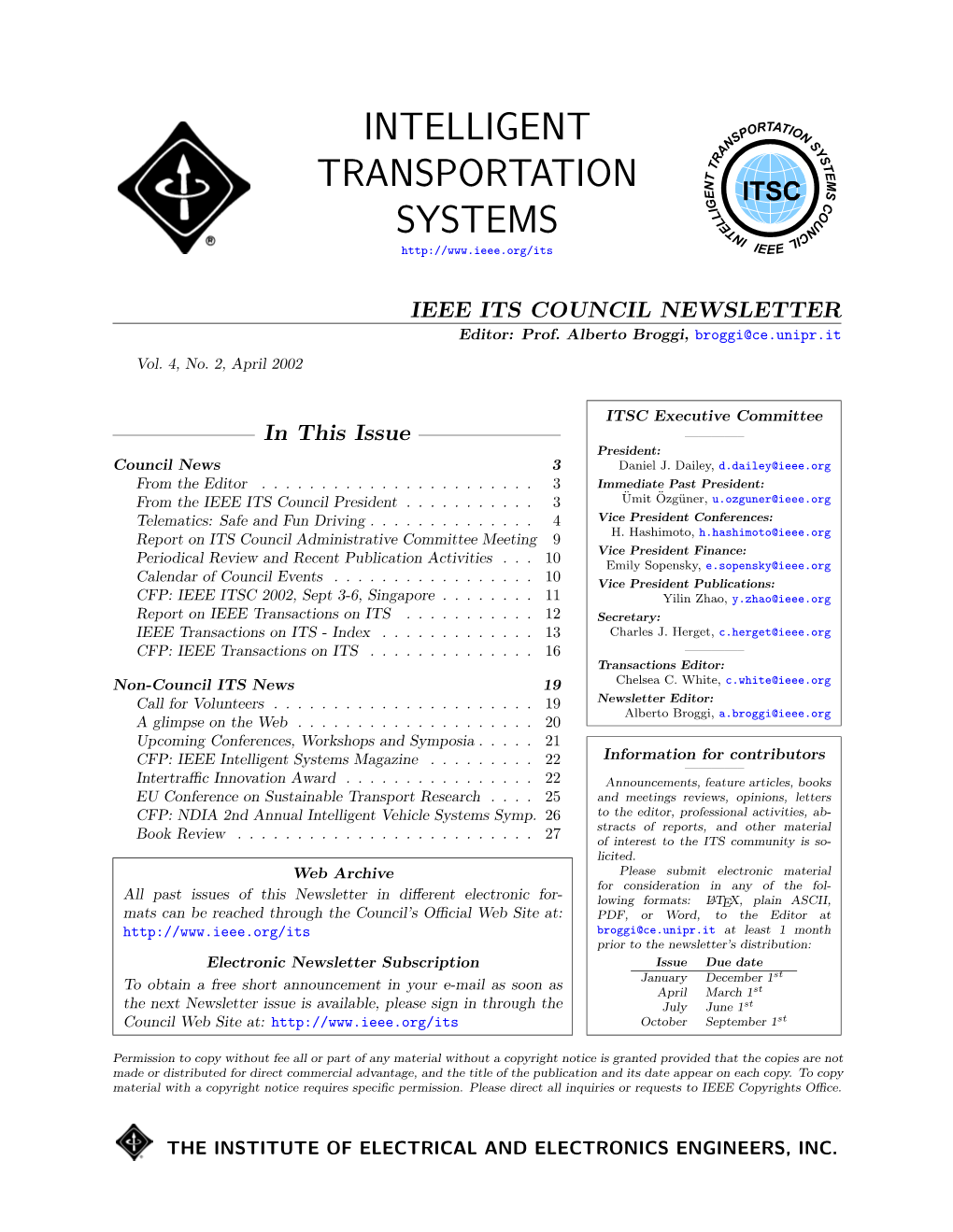 Intelligent Transportation Systems