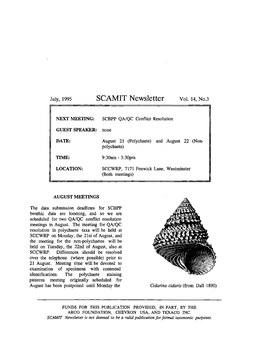 SCAMIT Newsletter Vol. 14 No. 3 1995 July