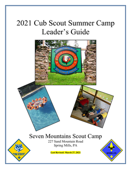2021 Cub Scout Summer Camp Leader's Guide