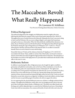 The Maccabean Revolt: What Really Happened Dr