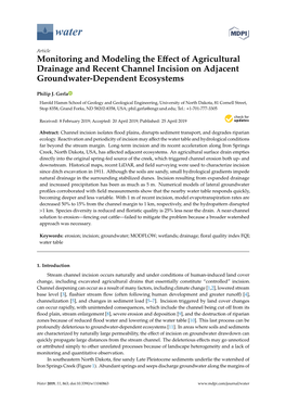 Monitoring and Modeling the Effect of Agricultural Drainage and Recent