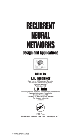 RECURRENT NEURAL NETWORKS Design and Applications