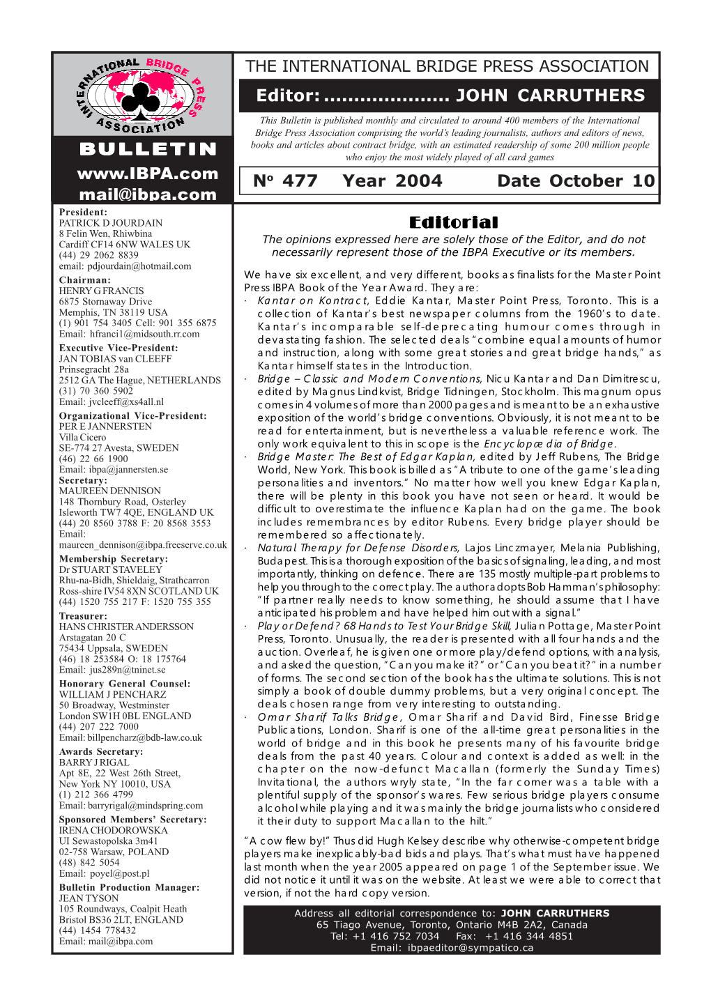 IBPA Bulletin Template December 2003