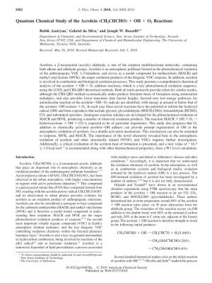 Quantum Chemical Study of the Acrolein (CH2CHCHO) + OH + O2 Reactions
