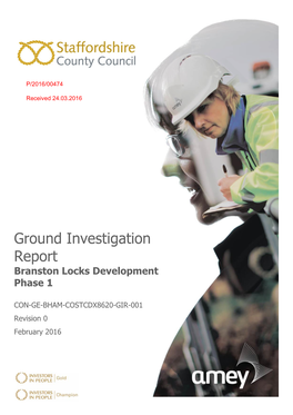 Ground Investigation Report Branston Locks Development Phase 1