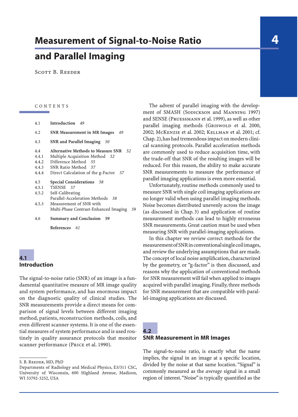 Measurement Of Signal To Noise Ratio And Parallel Imaging Docslib