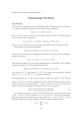 Cohomology Products