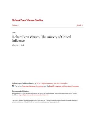 Robert Penn Warren Studies