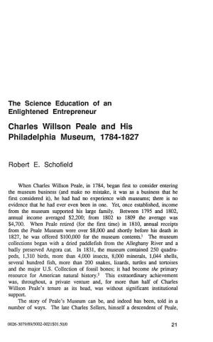 Charles Willson Peale and His Philadelphia Museum, 1784-1827