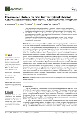 Conservation Strategy for Palm Groves: Optimal Chemical Control Model for Red Palm Weevil, Rhynchophorus Ferrugineus