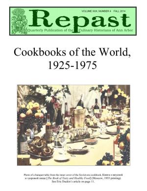 Cookbooks of the World, 1925-1975