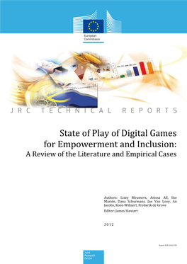 State of Play of Digital Games for Empowerment and Inclusion: a Review of the Literature and Empirical Cases