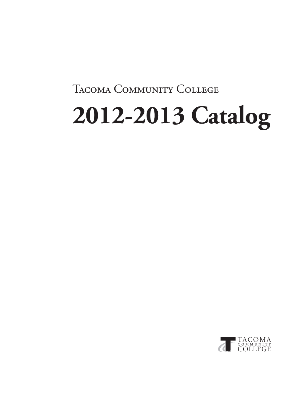 2012-2013 Catalog