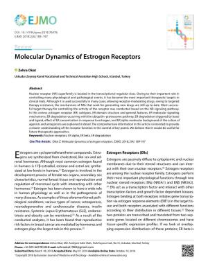 Molecular Dynamics of Estrogen Receptors