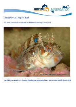 Seasearch East Report 2016