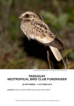 Paraguay Neotropical Bird Club Fundraiser