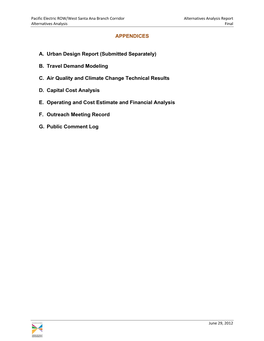 Final PEROW Report, Appendices