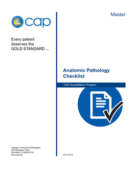 Anatomic Pathology Checklist