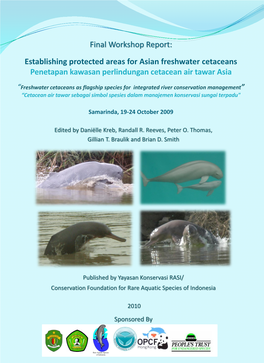 Workshop on Establishing Protected Areas for Freshwater Cetaceans