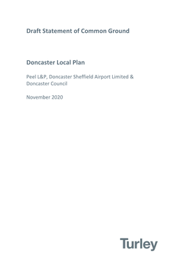 Draft Statement of Common Ground Doncaster Local Plan