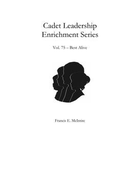 Cadet Leadership Enrichment Series