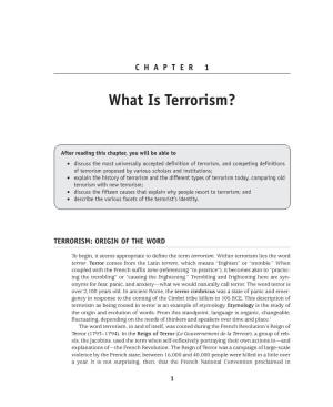 What Is Terrorism?