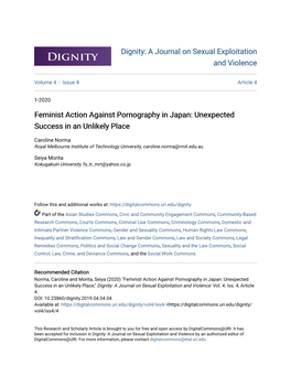 Feminist Action Against Pornography in Japan: Unexpected Success in an Unlikely Place
