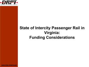 State of Intercity Passenger Rail in VA