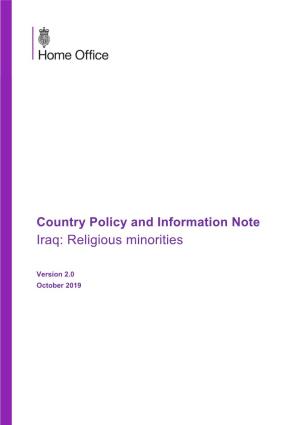 Iraq: Religious Minorities