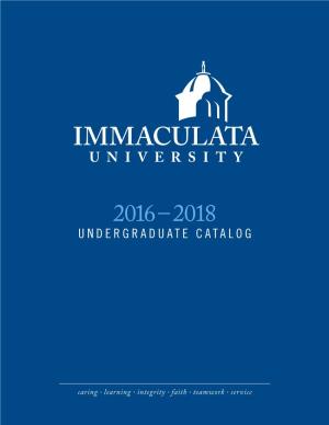 Undergraduate Catalog 2016-2018