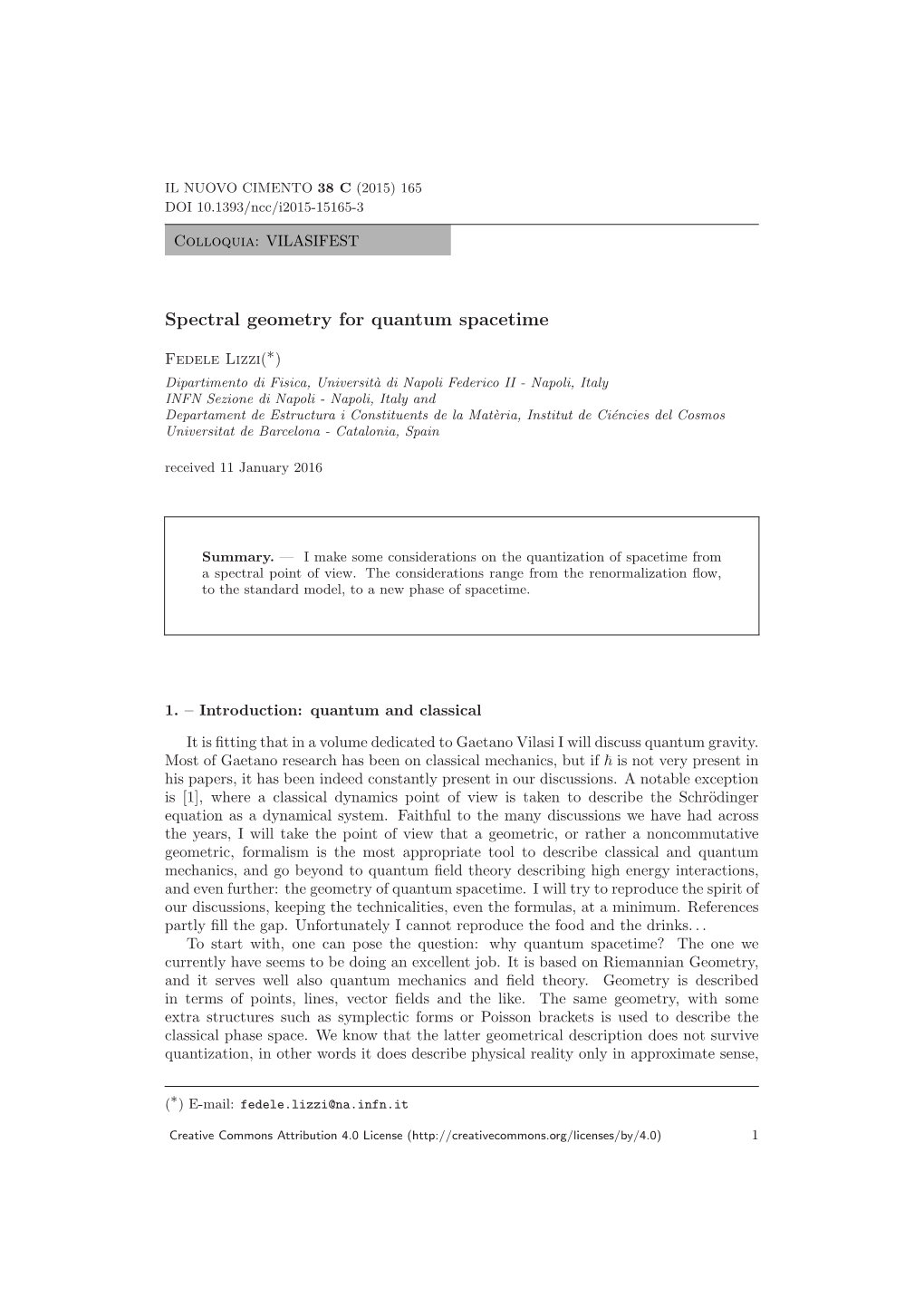 Spectral Geometry for Quantum Spacetime