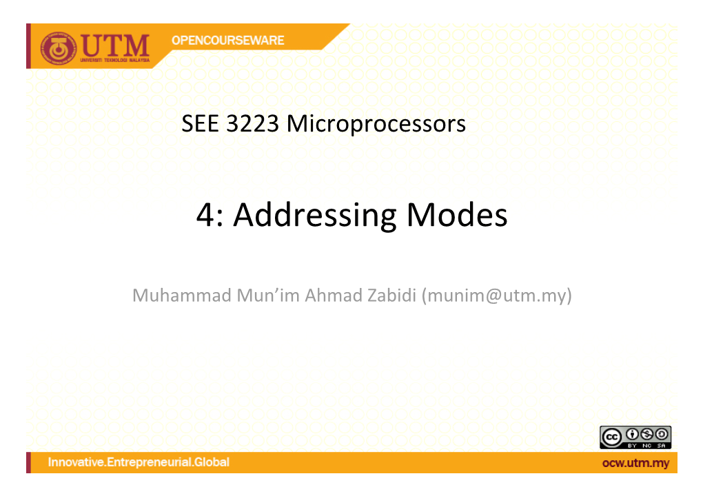 4: Addressing Modes