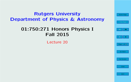 Rutgers University Department of Physics & Astronomy 01:750:271